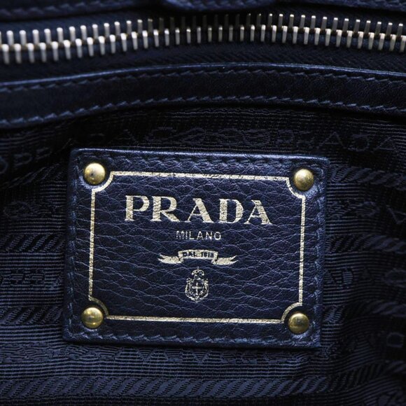 Prada  Vitello Daino Front Zip Leather Hobo Bag Black - Picture 15 of 16